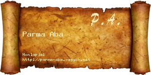 Parma Aba névjegykártya